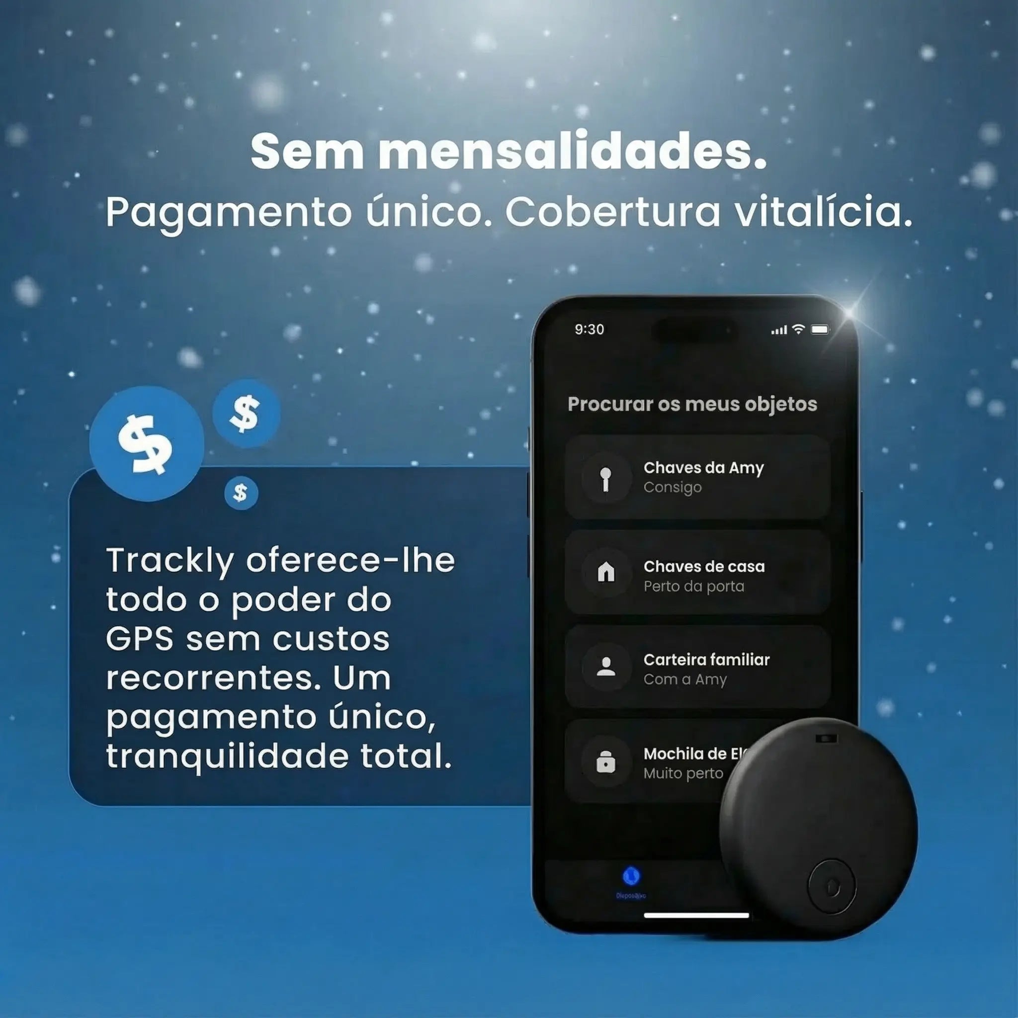Trackly™ – Não é apenas um localizador GPS para carros. O teu encontra-tudo.